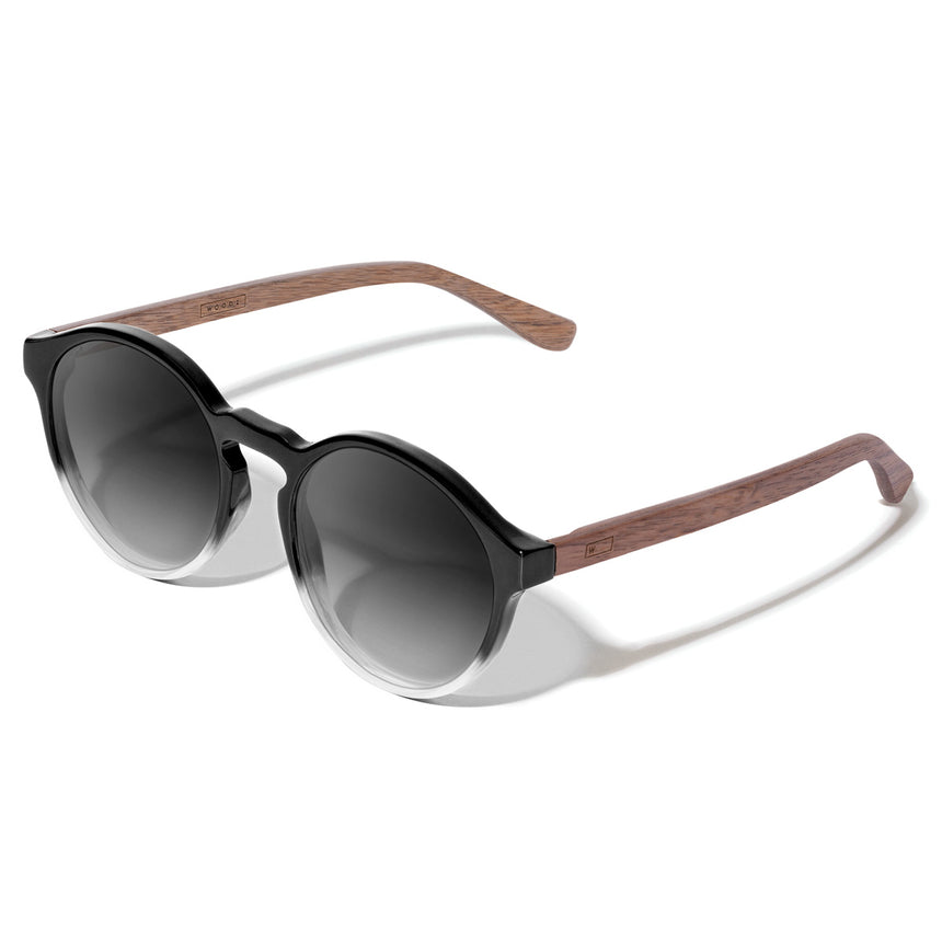 Óculos de Sol de Acetato com Madeira | Woodz Elli Black Degrade