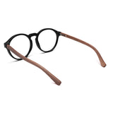 Armação de Acetato com Madeira | Woodz Elli Black Fosco