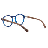 Armação de Acetato com Madeira | Woodz Elli Blue Fosco