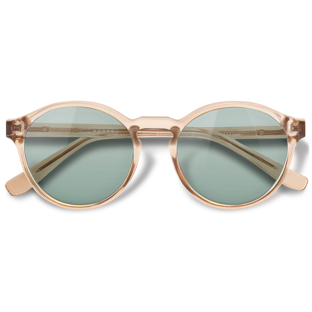 Elli Champanhe com lente colorida verde