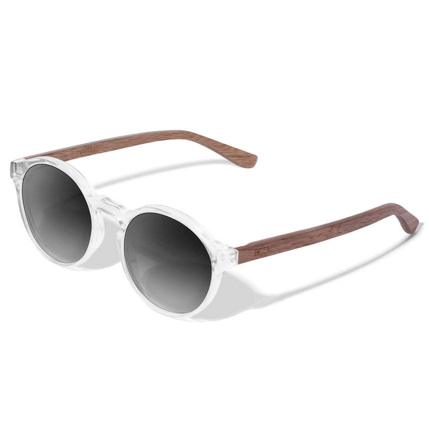 Óculos de Sol de Acetato com Madeira | Woodz Elli Cristal