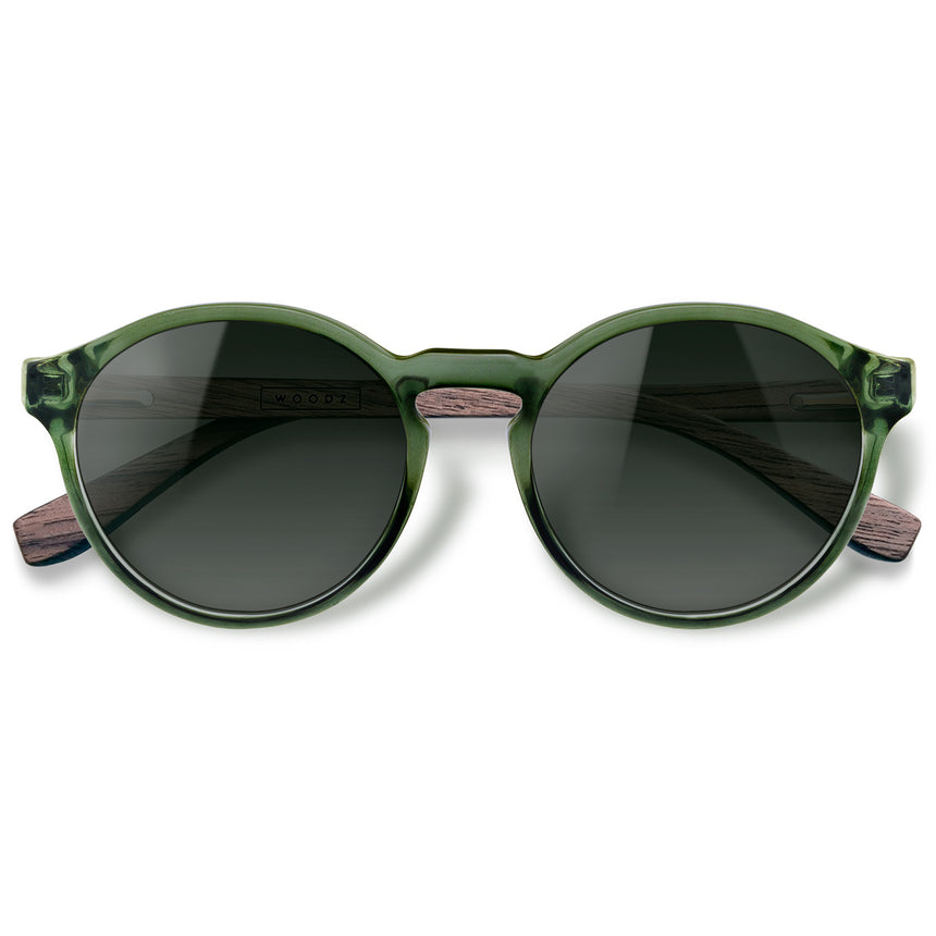 Óculos de Sol de Acetato com Madeira | Woodz Elli Green