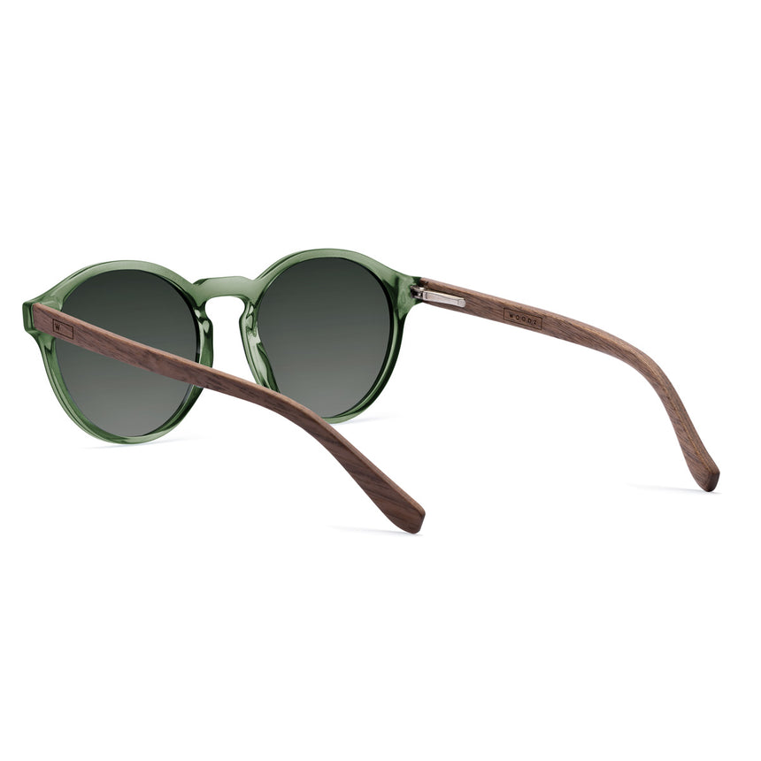 Óculos de Sol de Acetato com Madeira | Woodz Elli Green