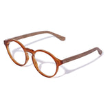 Armação de Acetato com Madeira | Woodz Elli Marrom Brilho