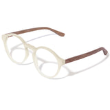 Armação de Acetato com Madeira | Woodz Elli Off White