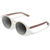Óculos de Sol de Acetato com Madeira | Woodz Elli Off White