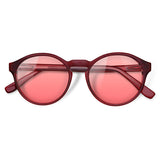 Elli Vinho com lente colorida vermelho