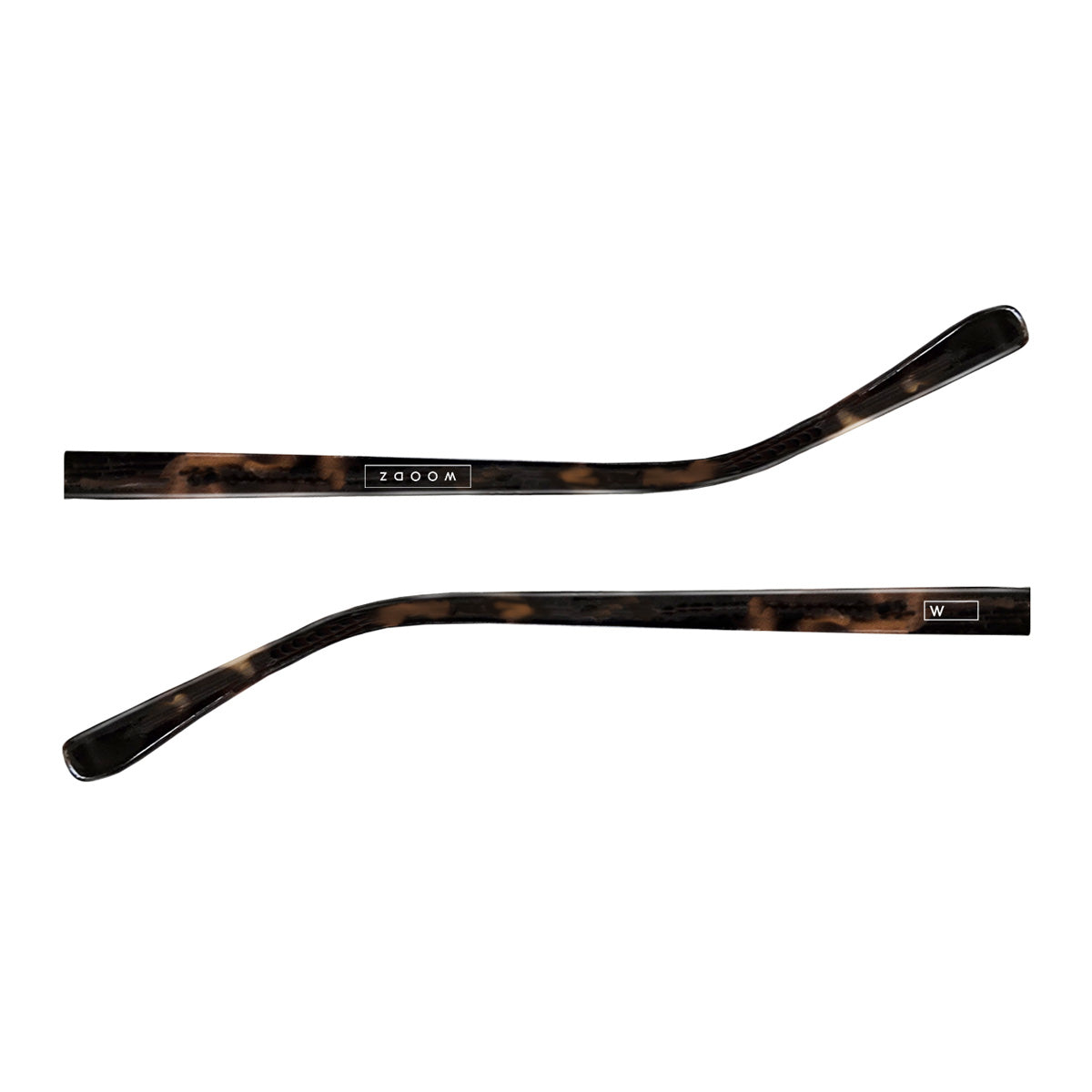 Par de hastes acetato Tortoise Brilho