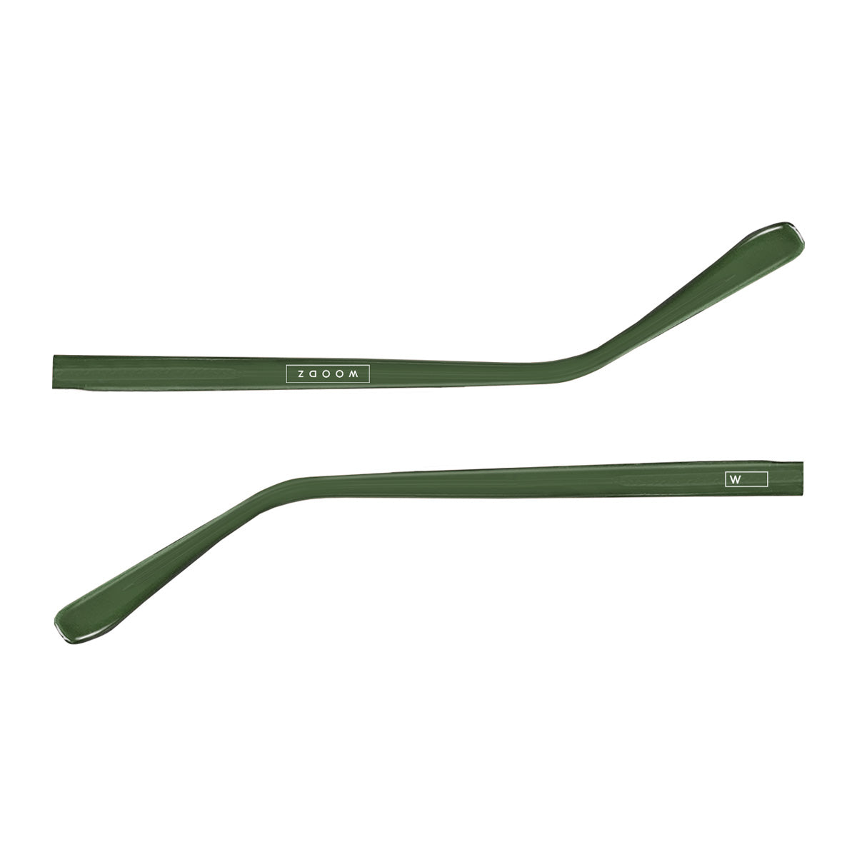 Par de hastes acetato Verde Brilho