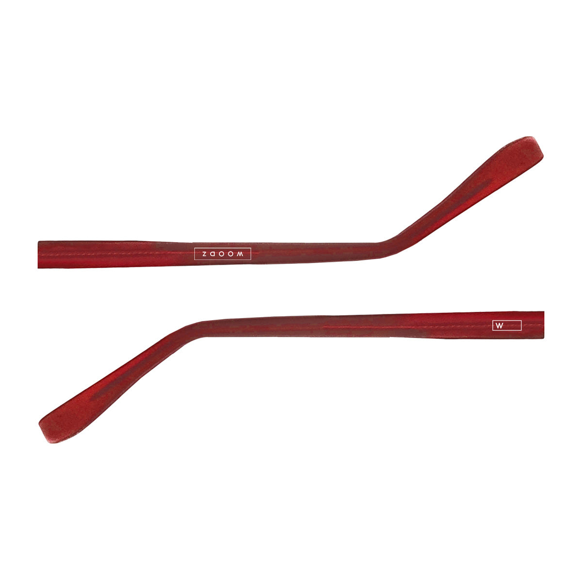 Par de hastes acetato Vermelho Fosco