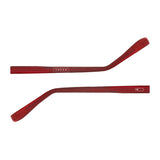 Par de hastes acetato Vermelho Fosco