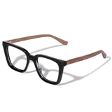 Armação de Acetato com Madeira | Woodz Kim Black
