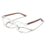 Armação de Acetato com Madeira | Woodz Kim Cristal