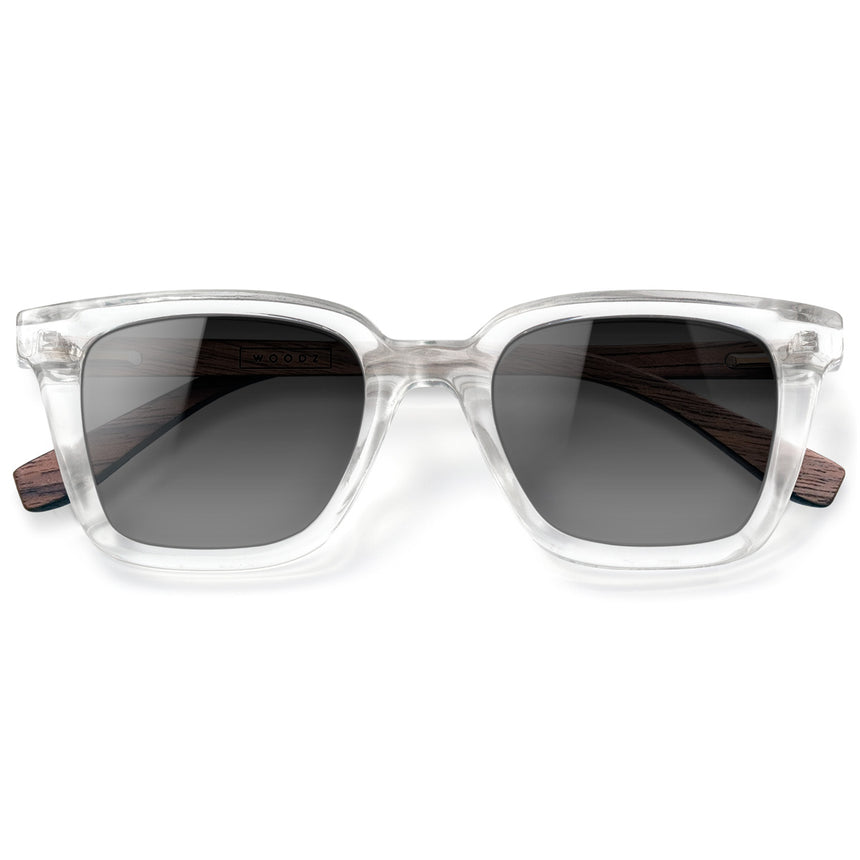 Óculos de Sol de Acetato com Madeira | Woodz Kim Cristal