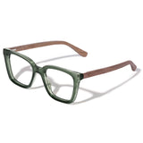Armação de Acetato com Madeira | Woodz Kim Green