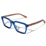 Armação de Acetato com Madeira | Woodz Reno Blue