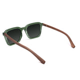 Óculos de Sol de Acetato com Madeira | Woodz Reno Green