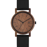 Relógio de Madeira | Woodz Eko Nut (Pulseira Couro Preto)