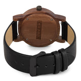 Relógio de Madeira | Woodz Eko Nut (Pulseira Couro Preto)