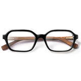 Armação de Acetato com Madeira | Woodz Lee Black