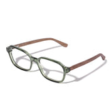 Armação de Acetato com Madeira | Woodz Lee Green