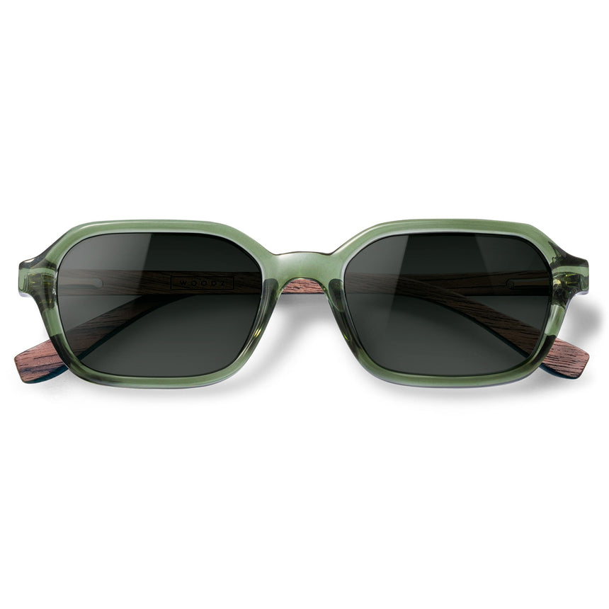 Óculos de Sol de Acetato com Madeira | Woodz Lee Green