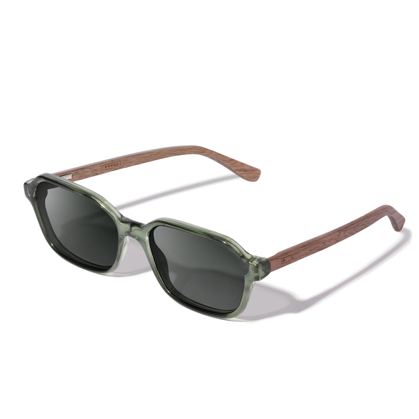 Óculos de Sol de Acetato com Madeira | Woodz Lee Green