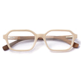 Armação de Acetato com Madeira | Woodz Lee Off White