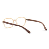 Armação de Acetato com Madeira | Woodz Lee Off White