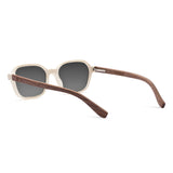 Óculos de Sol de Acetato com Madeira | Woodz Lee Off White