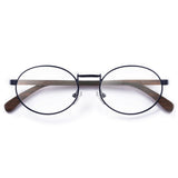 Armação de Metal com Madeira | Woodz Oval Azul