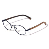 Armação de Metal com Madeira | Woodz Oval Azul