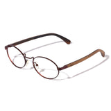 Armação de Metal com Madeira | Woodz Oval Vinho