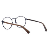 Armação de Metal com Madeira | Woodz Redondo Grande Azul