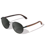 Óculos de Sol de Metal com Madeira | Woodz Redondo Grande Verde