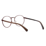 Armação de Metal com Madeira | Woodz Redondo Médio Vinho