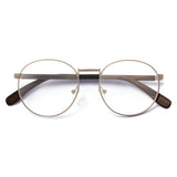 Armação de Metal com Madeira | Woodz Redondo Médio Prata