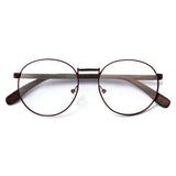 Armação de Metal com Madeira | Woodz Redondo Médio Vinho