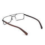 Armação de Metal com Madeira | Woodz Retangular Preto