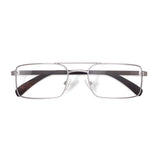 Armação de Metal com Madeira | Woodz Retangular Prata