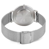 Relógio de Aço com Madeira | Woodz Moon Natura (Pulseira Mesh Prata)