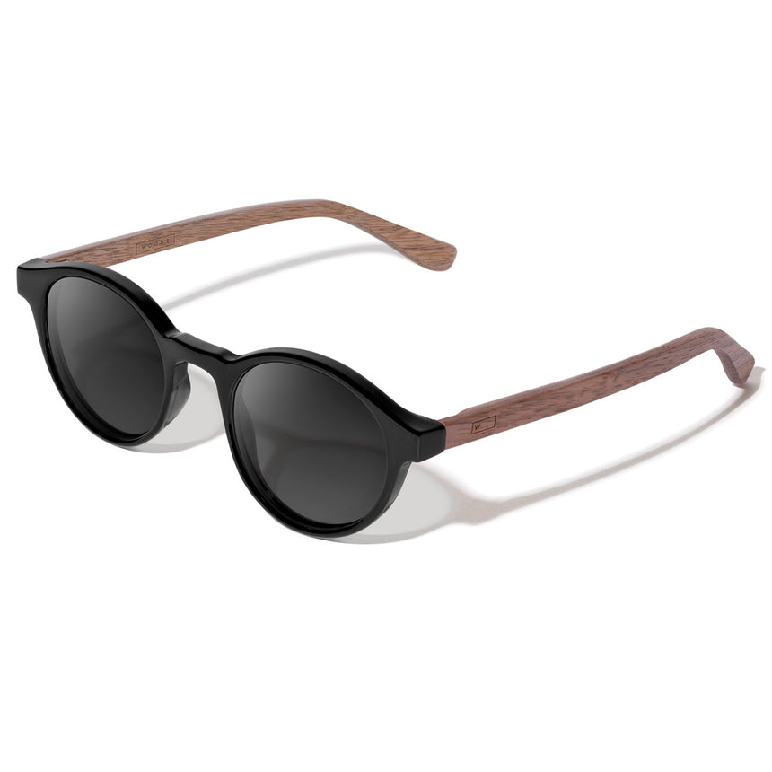 Óculos de Sol de Acetato com Madeira | Woodz Nino Black