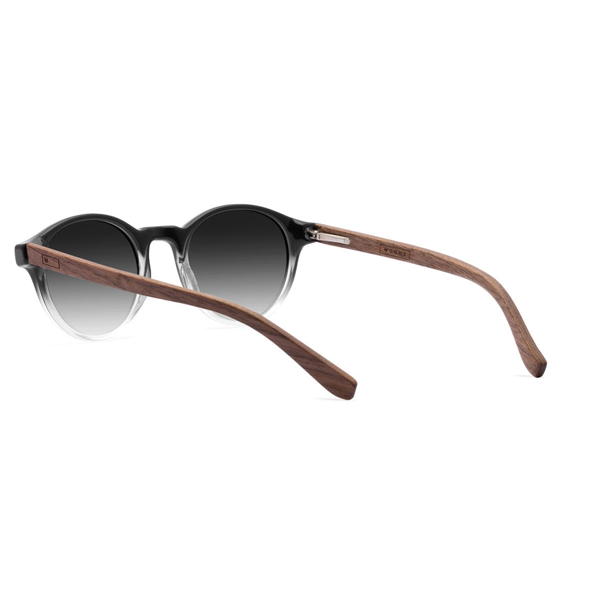 Óculos de Sol de Acetato com Madeira | Woodz Nino Black Degrade