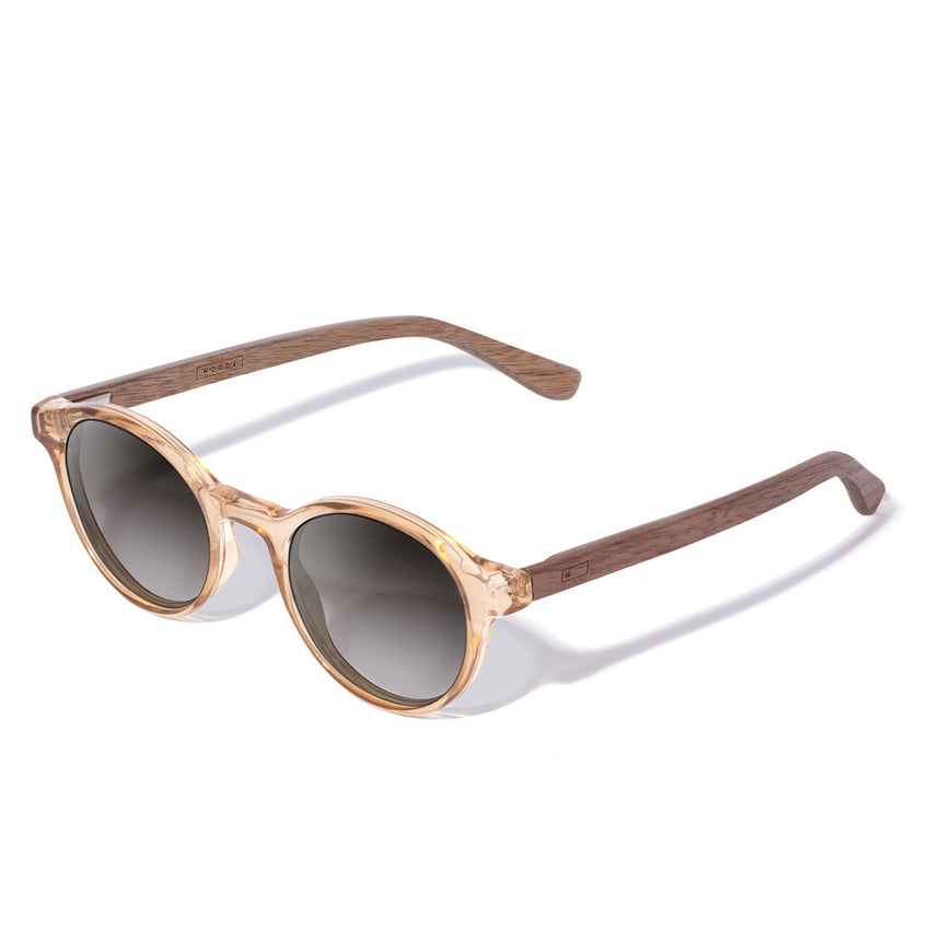 Óculos de Sol de Acetato com Madeira | Woodz Nino Champanhe