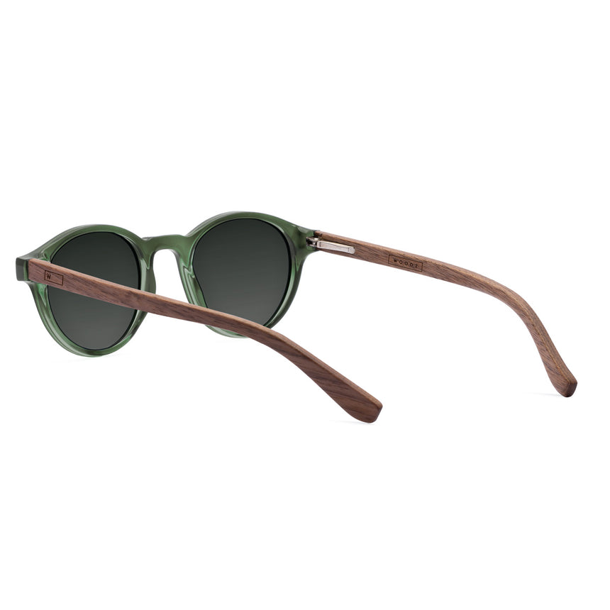 Óculos de Sol de Acetato com Madeira | Woodz Nino Green