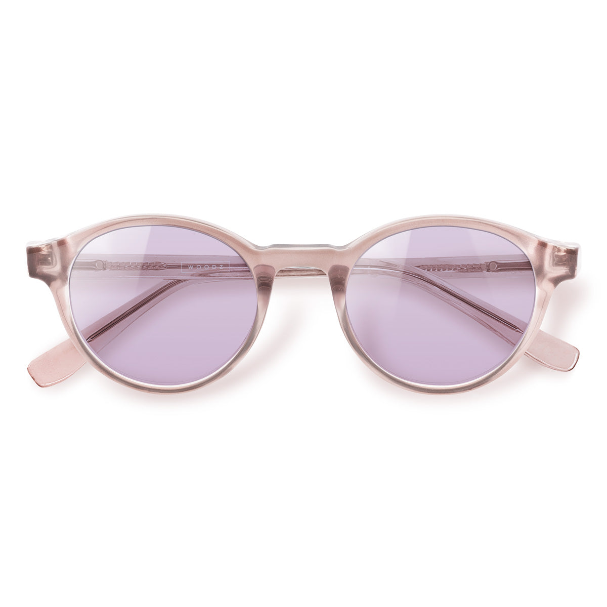 Nino Rose com lente colorida lilás