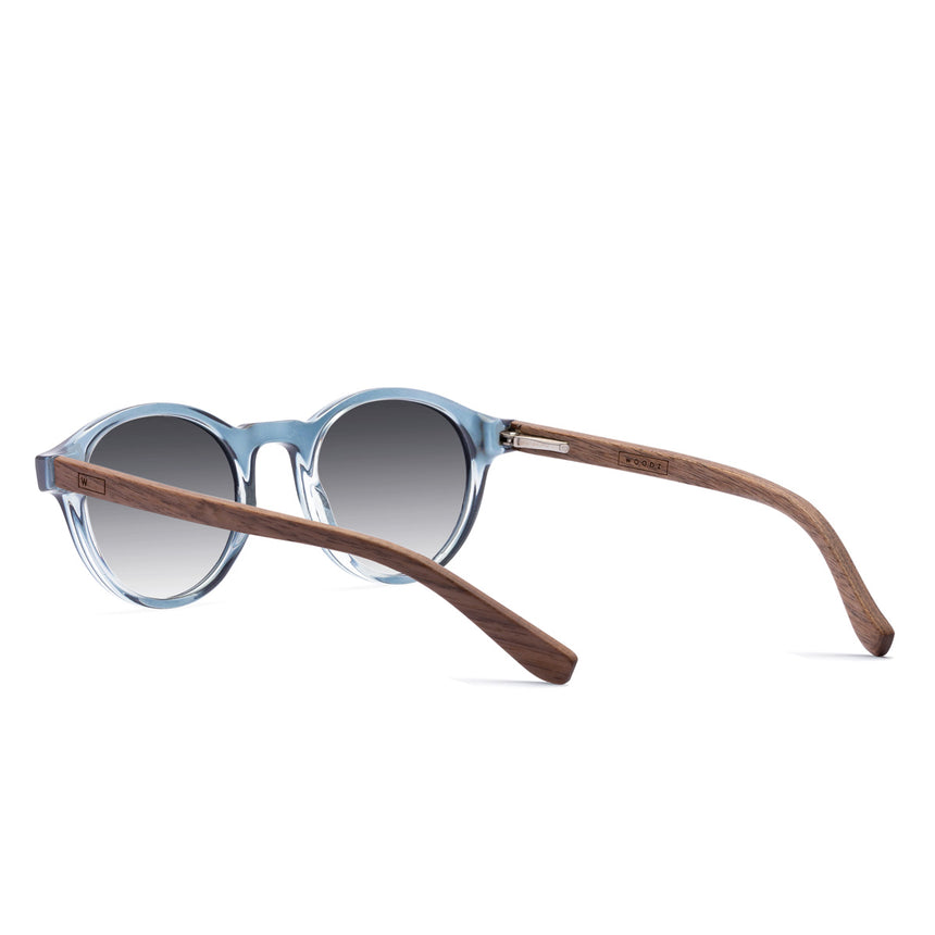 Óculos de Sol de Acetato com Madeira | Woodz Nino Sky Blue