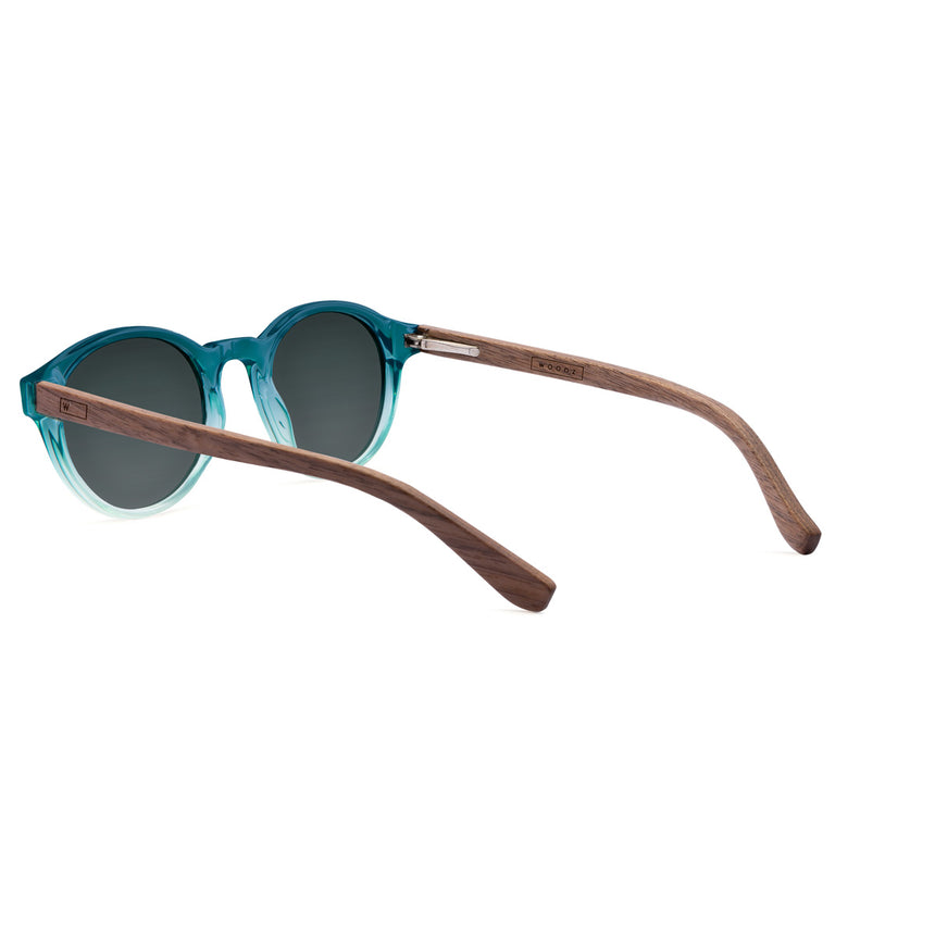 Óculos de Sol de Acetato com Madeira | Woodz Nino Verde Oceano