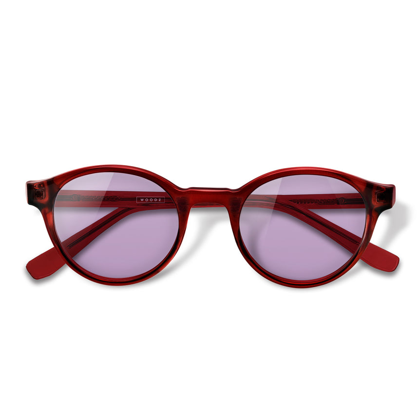 Óculos de Sol todo de Acetato | Woodz Nino Vinho