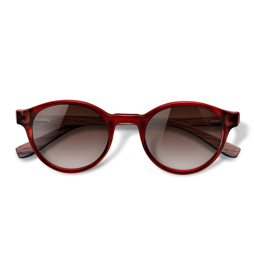 Óculos de Sol de Acetato com Madeira | Woodz Nino Vinho